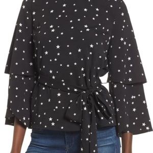 J.O.A Ruffle sleeve top